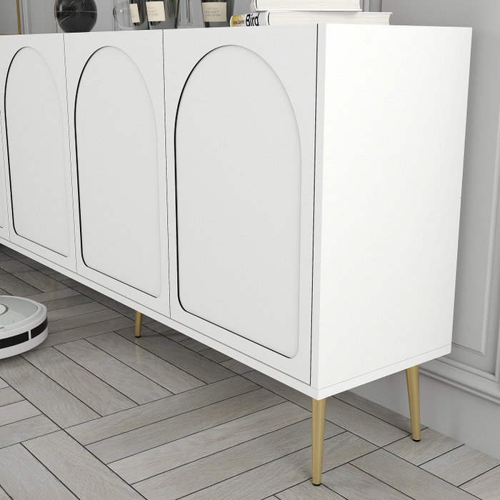 Hanah Home Lyon 80 Consola Blanco y Dorado